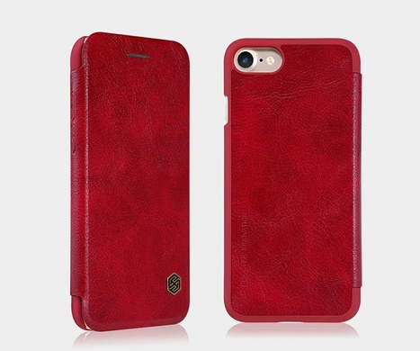Кожаный чехол (книжка) Nillkin Qin Series для Apple iPhone 8 (4.7"), Красный