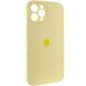 Чехол Silicone Case Full Camera Protective (AA) для Apple iPhone 12 Pro (6.1") Желтый / Mellow Yellow