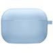 Силиконовый футляр с микрофиброй для наушников Airpods 3 Голубой / Lilac Blue