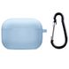 Силіконовий футляр з мікрофіброю для навушників Airpods 3, Голубой / Lilac Blue