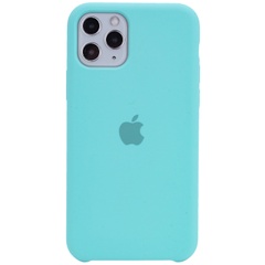 Чехол Silicone Case (AA) для Apple iPhone 11 Pro Max (6.5") Бирюзовый / Marine Green