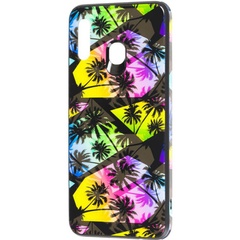 TPU+Glass чехол Cute Print для Samsung Galaxy M30, Пальмы