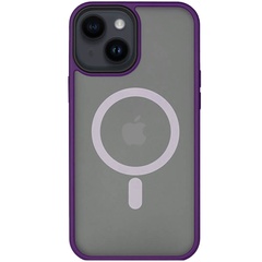 TPU+PC чохол Metal Buttons with MagSafe для Apple iPhone 14 (6.1"), Темно-фиолетовый