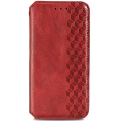 Кожаный чехол книжка GETMAN Cubic (PU) для Samsung Galaxy A02s / M02s Красный