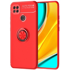 TPU чехол Deen ColorRing под магнитный держатель (opp) для Xiaomi Redmi 9C Красный / Красный