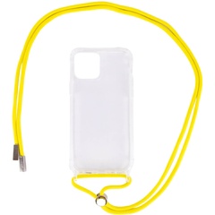 Чохол TPU Crossbody Transparent для Apple iPhone 12 Pro Max (6.7"), Желтый