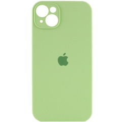 Чехол Silicone Case Full Camera Protective (AA) для Apple iPhone 15 (6.1") Зеленый / Pistachio