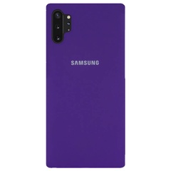 Чехол Silicone Cover Full Protective (AA) для Samsung Galaxy Note 10 Plus Фиолетовый / Purple