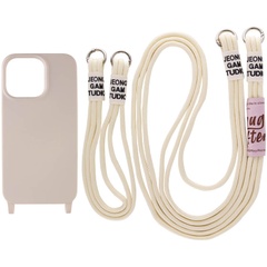 Чехол TPU two straps California для Apple iPhone 12 Pro / 12 (6.1") Бежевый / Antigue White