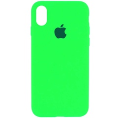 Чохол Silicone Case Full Protective (AA) для Apple iPhone XS Max (6.5 "), Зеленый / Neon green