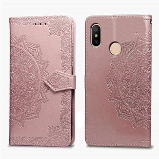 Кожаный чехол (книжка) Art Case с визитницей для Xiaomi Mi A2 Lite / Xiaomi Redmi 6 Pro Розовый