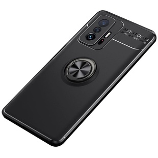 TPU чохол Deen ColorRing під магнітний тримач (opp) для Xiaomi 11T / 11T Pro, Черный / Черный