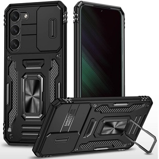 Ударопрочный чехол Camshield Army Ring для Samsung Galaxy S25 Plus, Черный