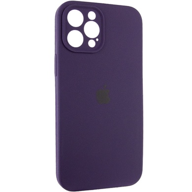 Чехол Silicone Case Full Camera Protective (AA) NO LOGO для Apple iPhone 12 Pro Max (6.7") Фиолетовый / Elderberry