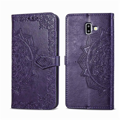 Кожаный чехол (книжка) Art Case с визитницей для Samsung Galaxy J6+ (2018) (J610F), Фиолетовый