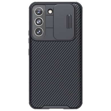 Карбонова накладка Nillkin Camshield (шторка на камеру) Samsung Galaxy S22+, Чорний / Black