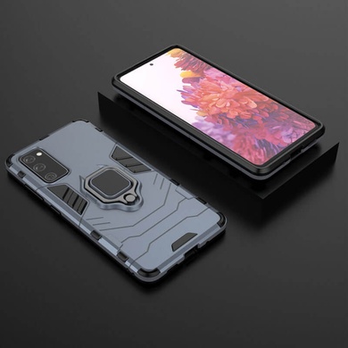Ударопрочный чехол Transformer Ring for Magnet для Samsung Galaxy S20 FE Серый / Metal slate