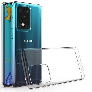 TPU чохол Epic Premium Transparent для Samsung Galaxy S20 Ultra, Безбарвний (прозорий)