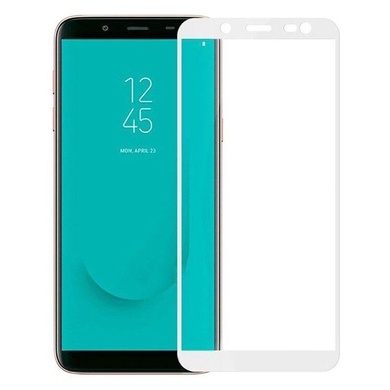 Захисне скло 2.5D CP+ (full glue) для Samsung J600F Galaxy J6 (2018), Белый