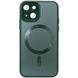 Чохол TPU+Glass Sapphire Midnight with MagSafe для Apple iPhone 15 (6.1"), Зеленый / Forest green