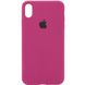 Чехол Silicone Case Full Protective (AA) для Apple iPhone X (5.8") / XS (5.8") Бордовый / Maroon