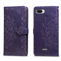 Кожаный чехол (книжка) Art Case с визитницей для Xiaomi Redmi 6A Фиолетовый