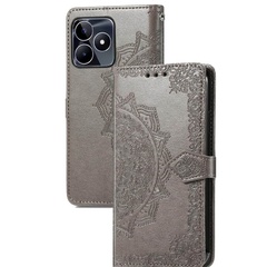 Кожаный чехол (книжка) Art Case с визитницей для Realme C51 Серый