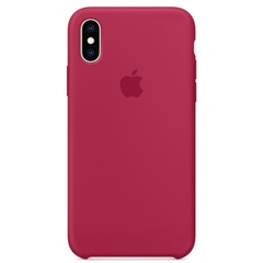 Чохол Silicone Case (AA) для Apple iPhone XS Max (6.5 "), Рожевий / Rose red