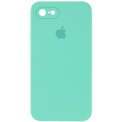 Чехол Silicone Case Square Full Camera Protective (AA) для Apple iPhone 7 / 8 / SE (2020) (4.7") Бирюзовый / Turquoise