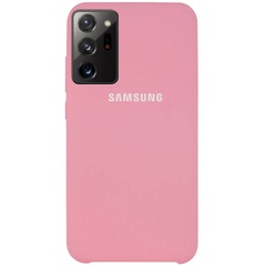 Чехол Silicone Cover (AAA) для Samsung Galaxy Note 20 Ultra Розовый / Light pink