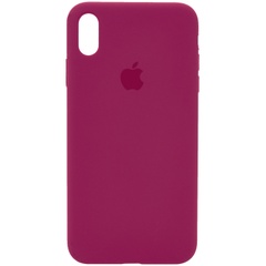 Чохол Silicone Case Full Protective (AA) для Apple iPhone X (5.8 ") / XS (5.8"), Красный / Rose Red