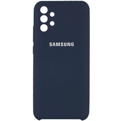 Чехол Silicone Cover Full Camera (AAA) для Samsung Galaxy A32 4G Синий / Midnight blue