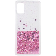 TPU чохол Liquid hearts для Samsung Galaxy M51, Розовый