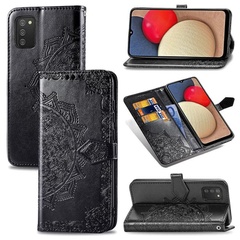 Кожаный чехол (книжка) Art Case с визитницей для Samsung Galaxy A03s Черный