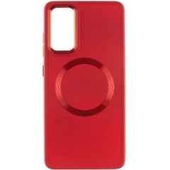 TPU чехол Bonbon Metal Style with MagSafe для Samsung Galaxy S21 FE Красный / Red