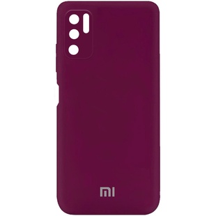 Чехол Silicone Cover My Color Full Camera (A) для Xiaomi Redmi Note 10 5G / Poco M3 Pro Бордовый / Marsala