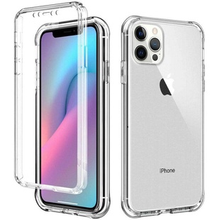 Чехол TPU+PC Full Body с защитой 360 для Apple iPhone 12 Pro Max (6.7") Прозрачный