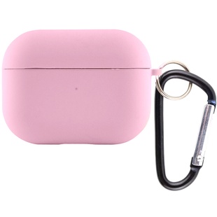 Силиконовый футляр с микрофиброй для наушников Airpods Pro 2 Розовый / Light pink