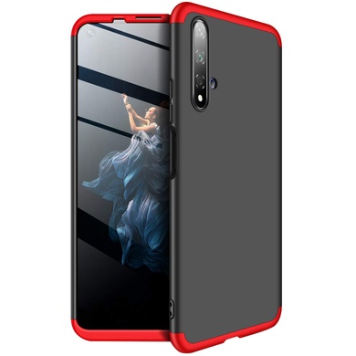 Пластикова накладка GKK LikGus 360 градусів (opp) для Huawei Honor 20 / Nova 5T, Черный / Красный