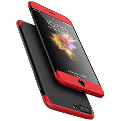 Пластиковая накладка GKK LikGus 360 градусов для Apple iPhone 7 plus / 8 plus (5.5"), Черный / Красный