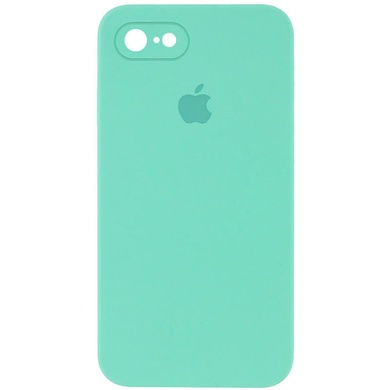 Чохол Silicone Case Square Full Camera Protective (AA) для Apple iPhone 7/8 / SE (2020) (4.7 "), Бирюзовый / Turquoise