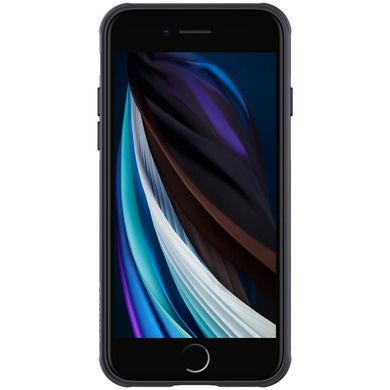 Карбоновая накладка Nillkin Camshield (шторка на камеру) для Apple iPhone 7 / 8 / SE (2020) (4.7") Черный / Black