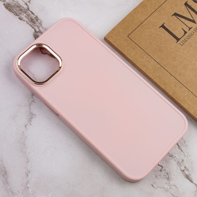 TPU чехол Bonbon Metal Style для Apple iPhone 13 (6.1") Розовый / Light pink