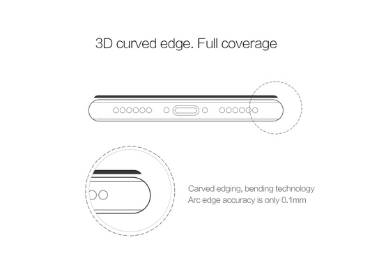 Защитное стекло Nillkin (CP+ max 3D) (full glue) для Apple iPhone 7 / 8 / SE (2020) (4.7") Белый