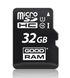 Карта памяти GoodRam microSDHC UHS-1 32 GB Class 10 + SD adapter (M1AA-0320R12), Черный