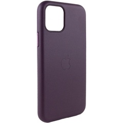 Шкіряний чохол Leather Case (AA Plus) для Apple iPhone 11 (6.1"), Dark Cherry