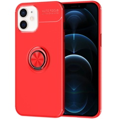 TPU чехол Deen ColorRing под магнитный держатель (opp) для Apple iPhone 12 mini (5.4") Красный / Красный