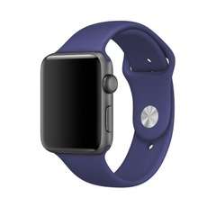 Силиконовый ремешок для Apple watch 42mm / 44mm Синий / Navy Blue