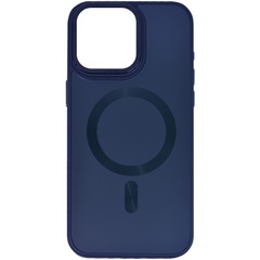 Чохол TPU+Glass Sapphire Midnight Open Camera with MagSafe для Apple iPhone 15 (6.1"), Синий / Deep navy
