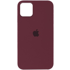 Чехол Silicone Case Full Protective (AA) для Apple iPhone 12 Pro Max (6.7") Бордовый / Plum